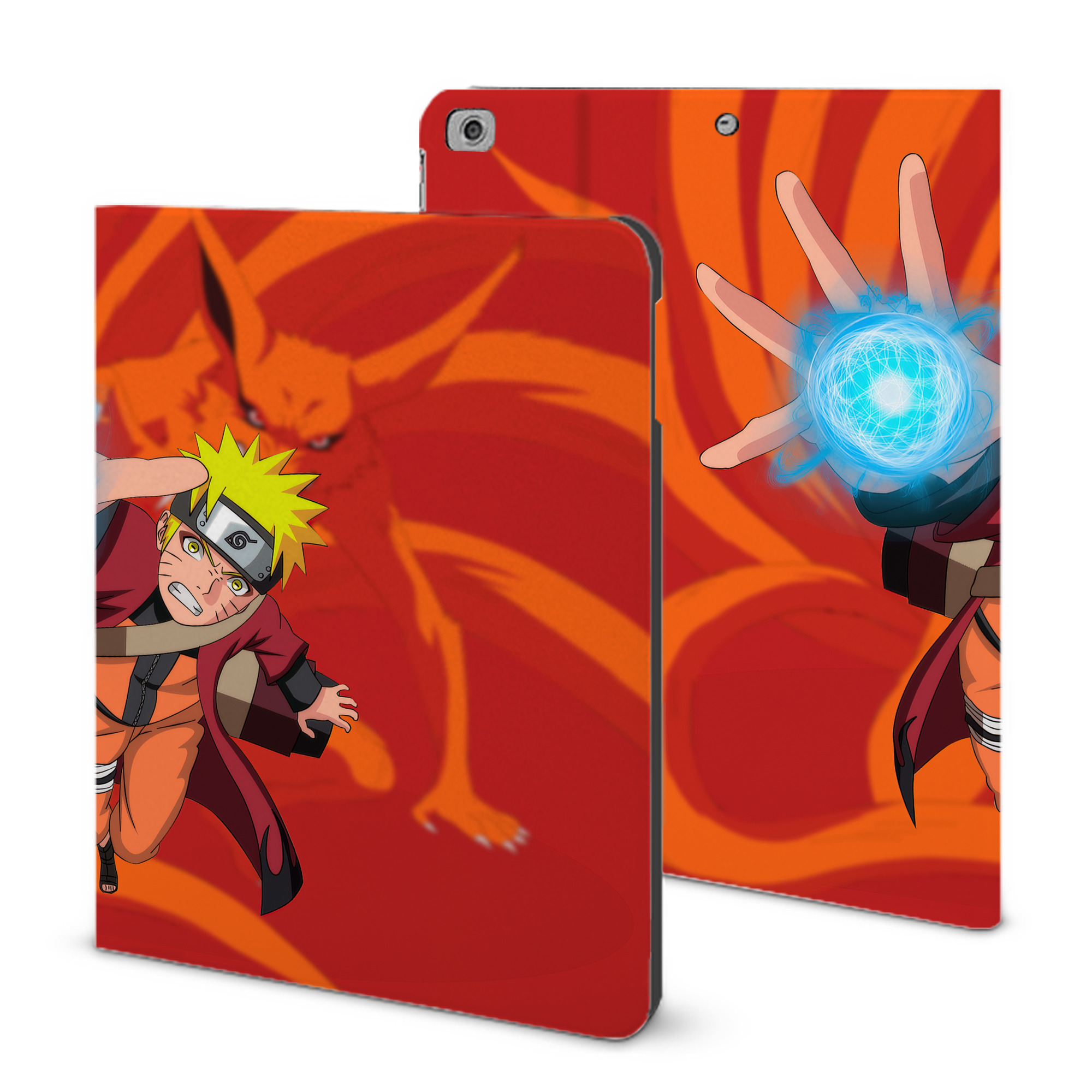 （画像用） NARUTO -ナルト- NARUTO -ナルト- 疾風伝 IPad ケース ブック型 PUレザー TPU 耐衝撃 軽量 薄型 ペン収納なし 全面保護 IPad 各モデル対応